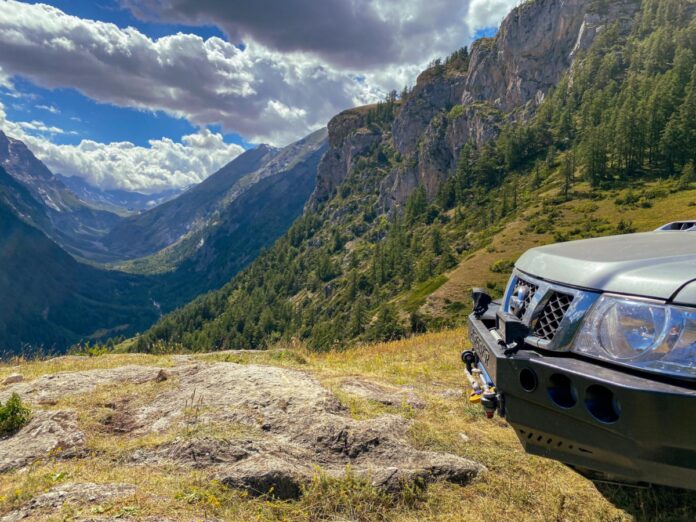 Off-road route in the Western Alps